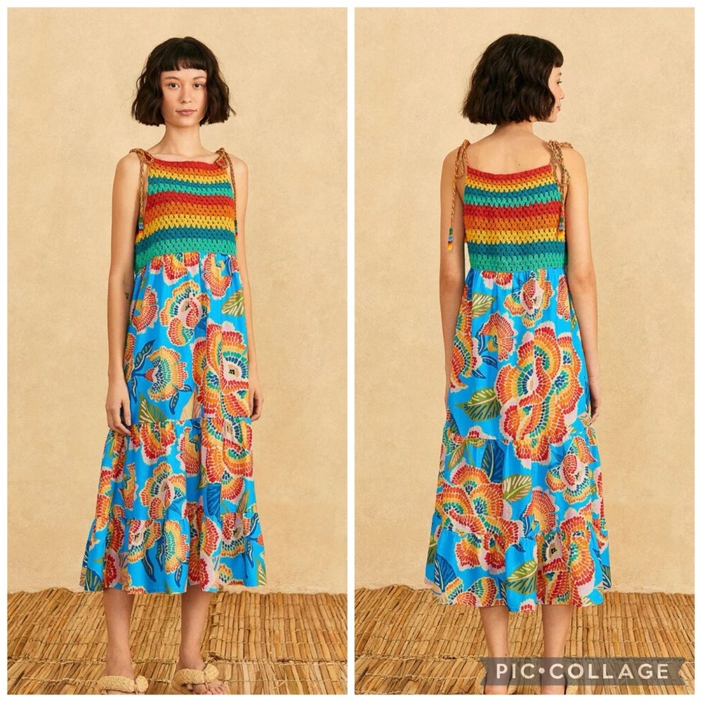 FARM Rio Dewdrop Spectrum Colorful Cover Up Dress - Picture 2 of 16